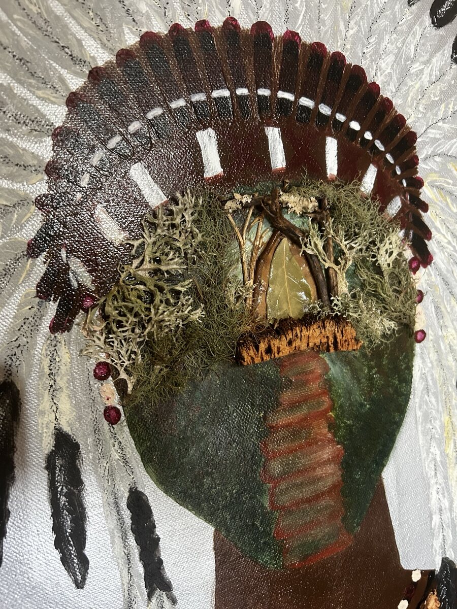 Detalhe da obra Índio do Monte