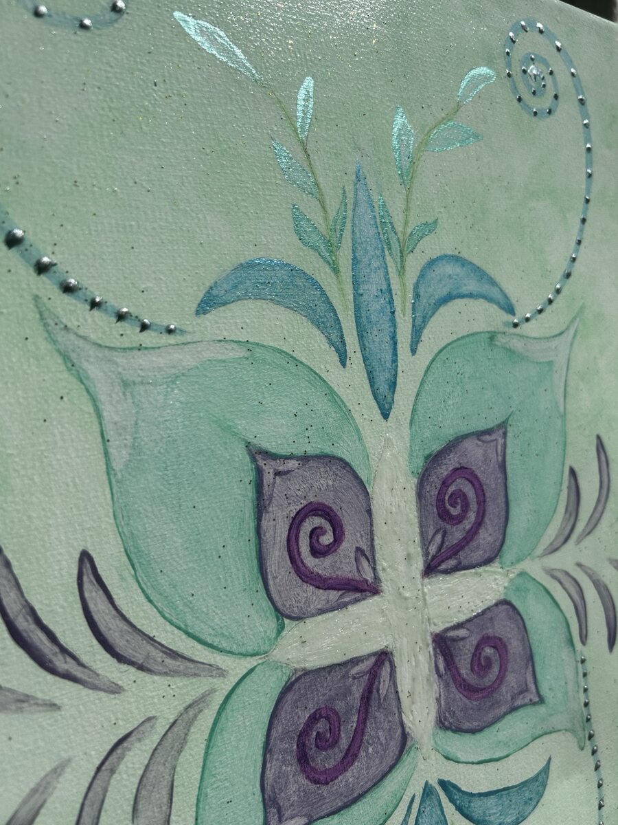 Detalhe da obra Voa Com fé