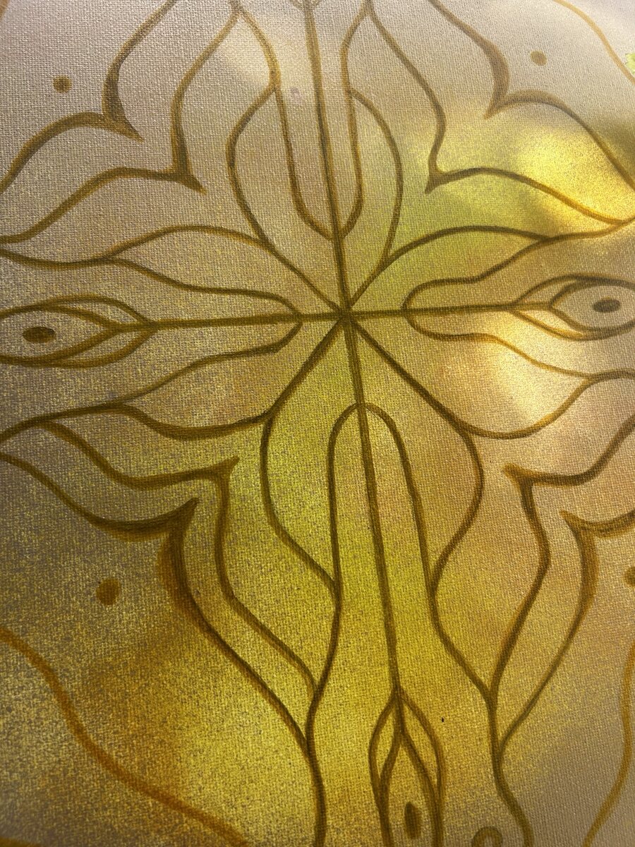 Detalhe da obra Assim me trilho