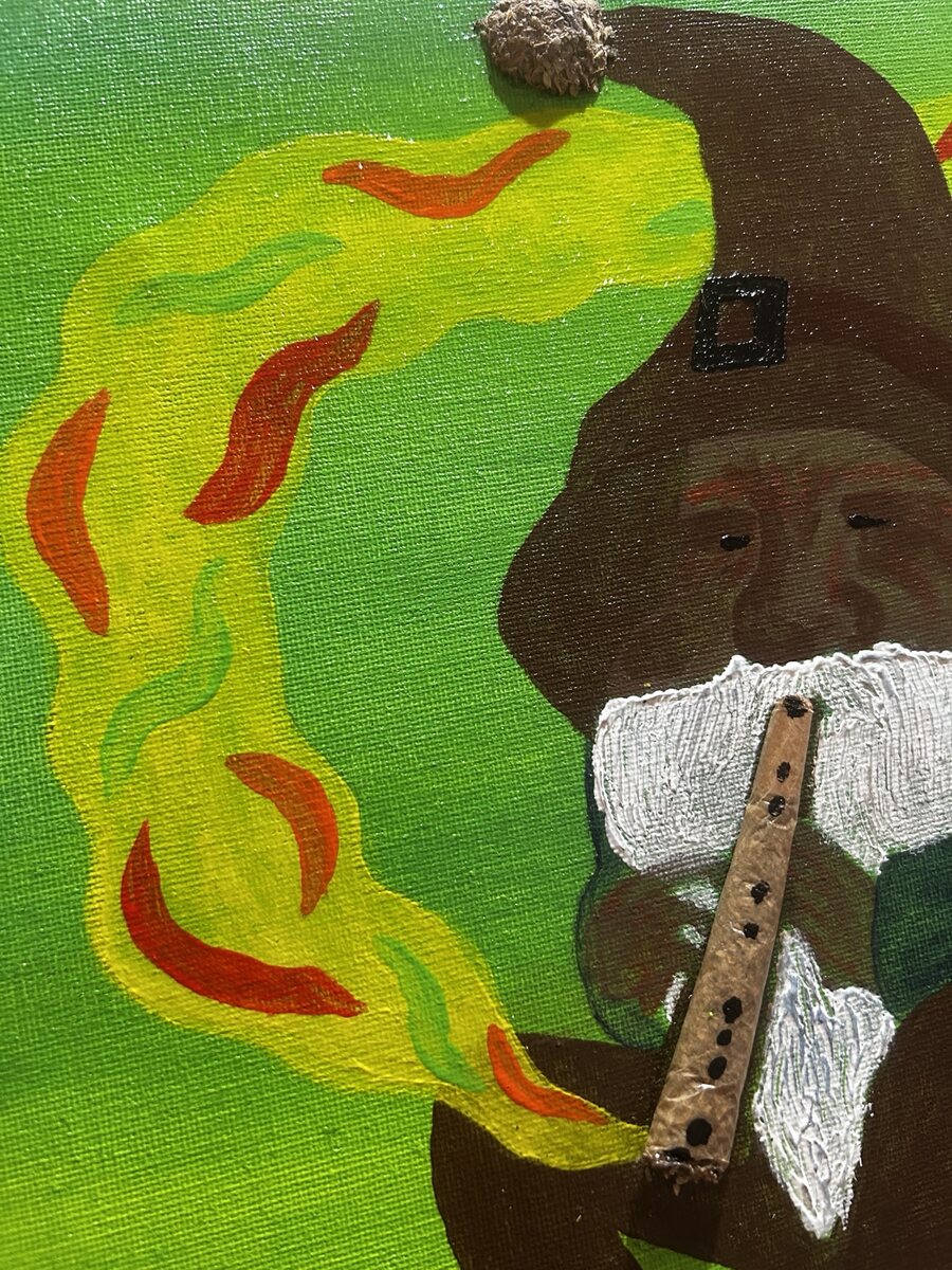 Detalhe da obra Sopro Cósmico